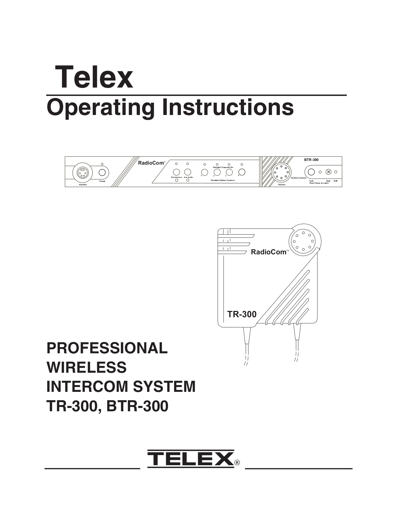 Download Free Pdf For Telex TR-200P Intercom System Other Manual